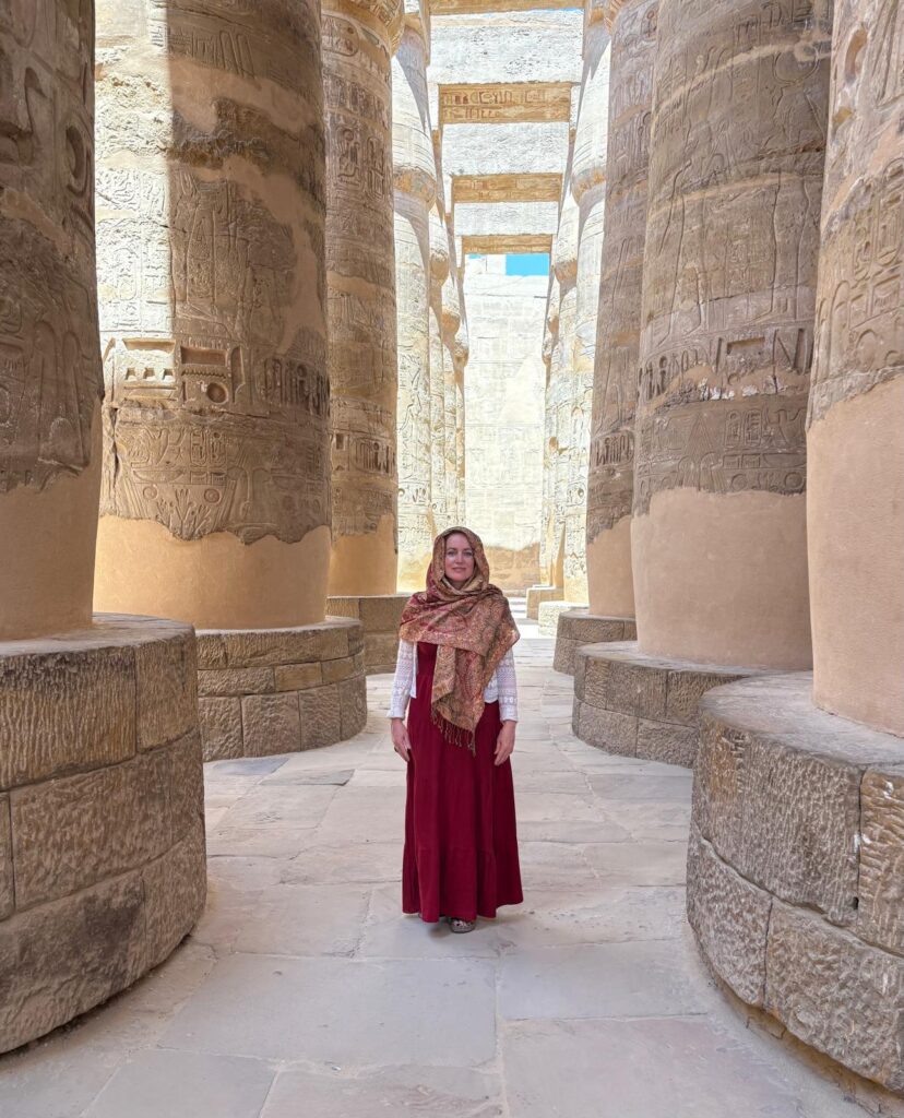 Katy in Karnak Temple